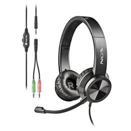 Auriculares + Microfono Ngs MSX11PRO Jack 3.5MM Black + Adaptador