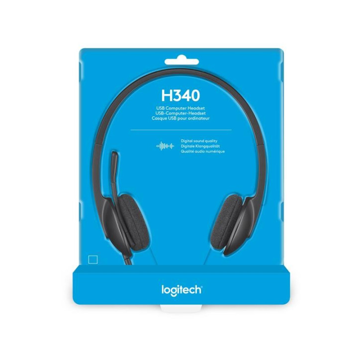 Auriculares+ Microfono Logitech H340 USB Black | InfoChen