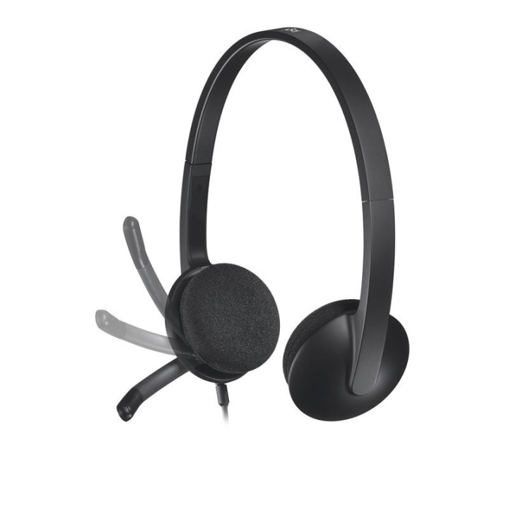 Auriculares+ Microfono Logitech H340 USB Black | InfoChen