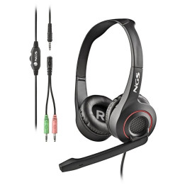 Auriculares + Microfono Ngs MSX10PRO Jack 3.5MM Black + Adaptador