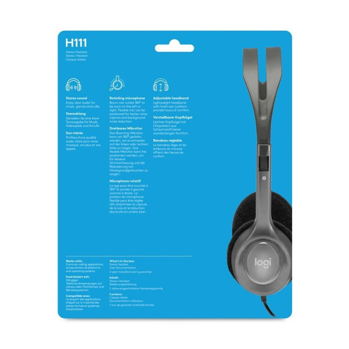 Auriculares + Microfono Logitech H111 | InfoChen Canarias
