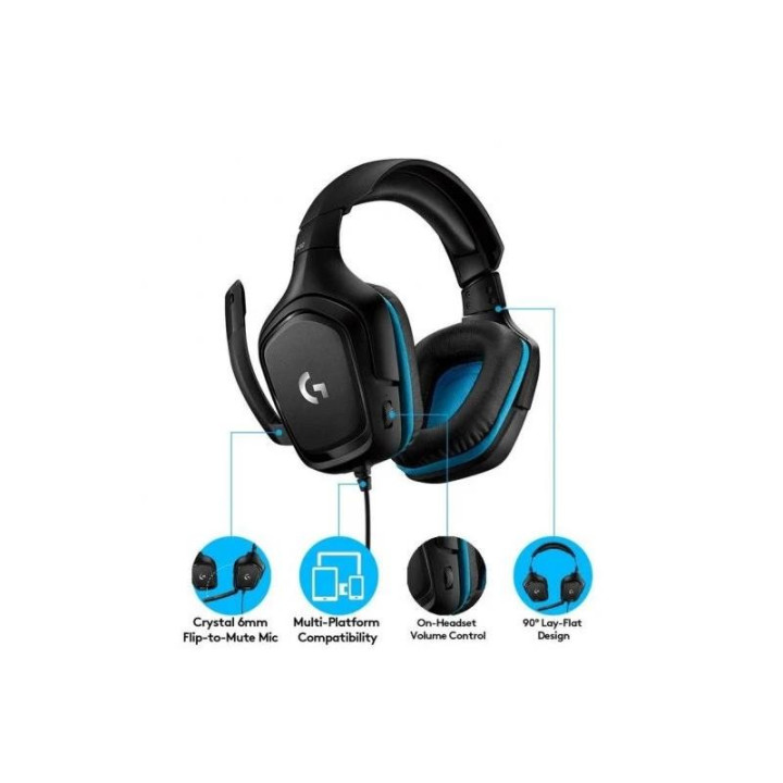 Auriculares + Microfono Logitech Gaming G432 USB Dts 7.1