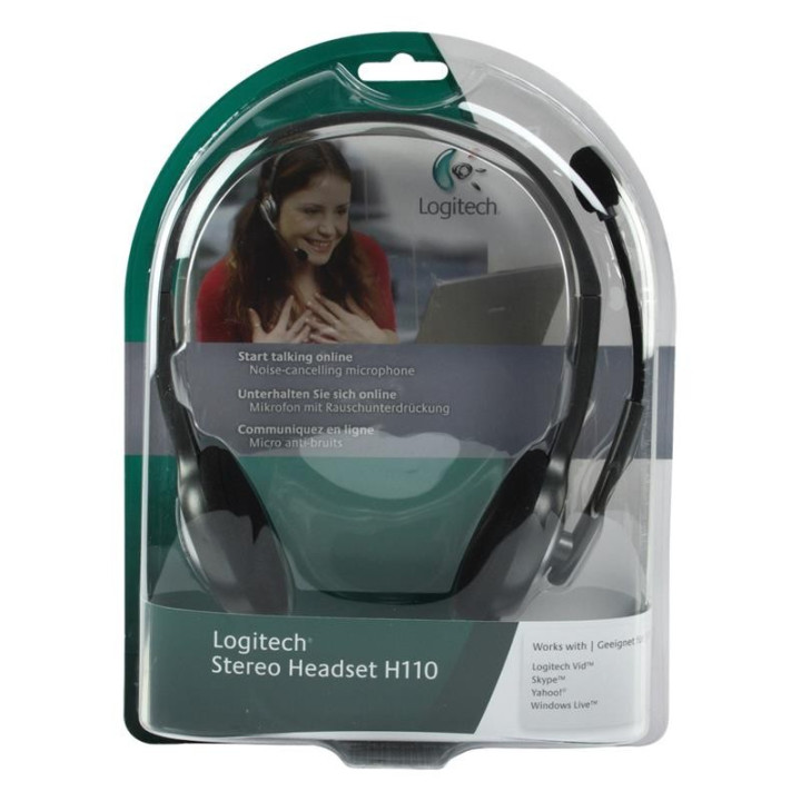 Auriculares + Microfono Logitech H110 Black | InfoChen Canarias