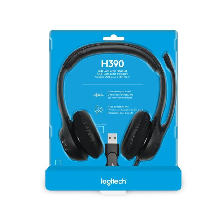 Auriculares + Microfono Logitech H390 Black | InfoChen Canarias