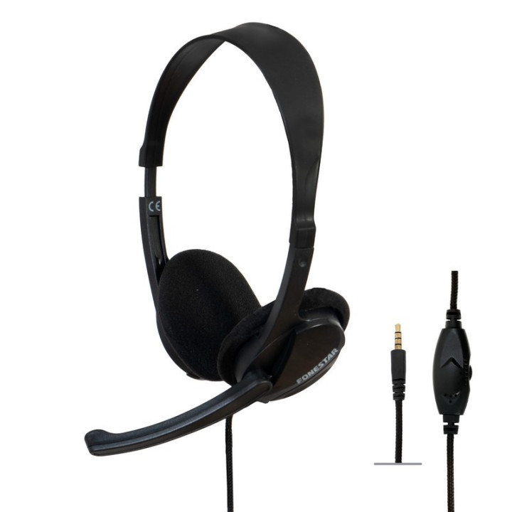 Auriculares + Microfono Fonestar HOME-35 Jack 3.5MM Black |