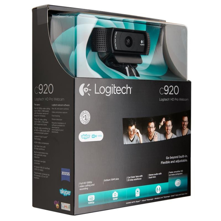 Webcam Logitech C920 Full HD 15MP Black | InfoChen Canarias
