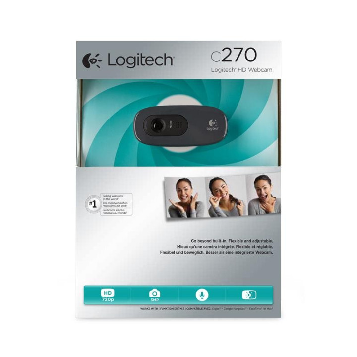 Webcam Logitech C270 3MP HD 1280 X 720 | InfoChen Canarias