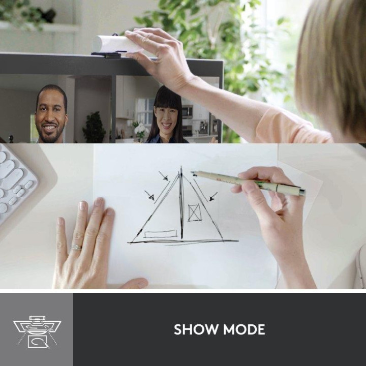 Webcam Logitech Brio 500 Fhd USB-C White | InfoChen Canarias