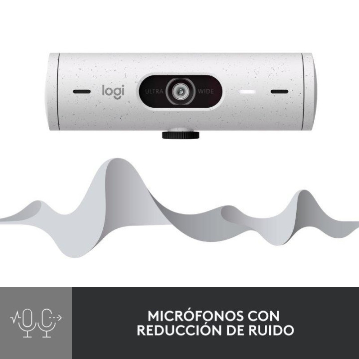 Webcam Logitech Brio 500 Fhd USB-C White | InfoChen Canarias