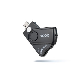 Lector De Tarjetas Dnie Tooq TQR-3012B Dni Sim Sd Sf USB-A Black