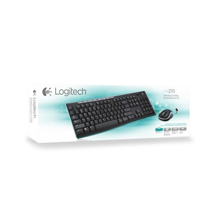 Teclado + Raton Logitech MK270 Wireless Black | InfoChen Canarias