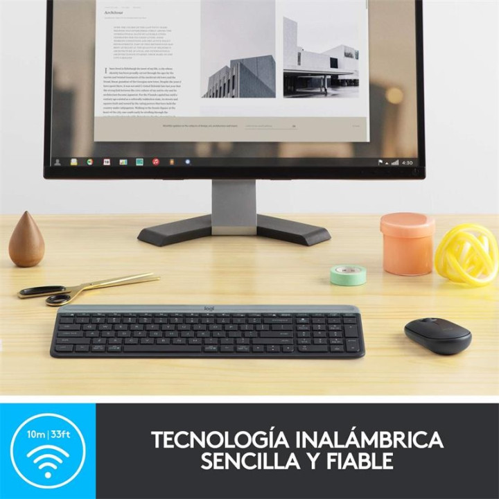 Teclado + Raton Logitech MK470 Slim Wireless Silent | InfoChen