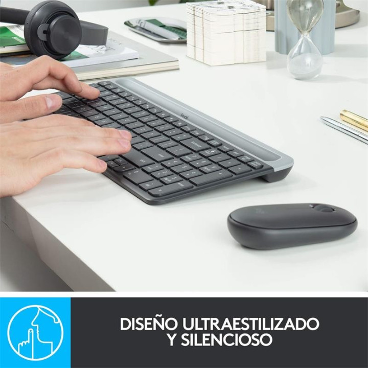 Teclado + Raton Logitech MK470 Slim Wireless Silent | InfoChen