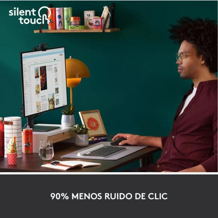 Raton Logitech Signature M650 M Wireless Black | InfoChen