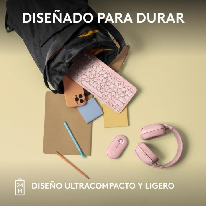 Raton Logitech Pebble 2 M350S Wireless Rose | InfoChen Canarias