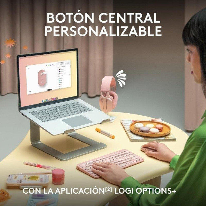 Raton Logitech Pebble 2 M350S Wireless Rose | InfoChen Canarias