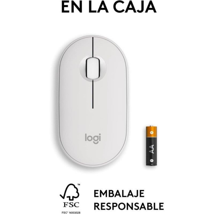 Raton Logitech Pebble 2 M350S Wireless White | InfoChen Canarias