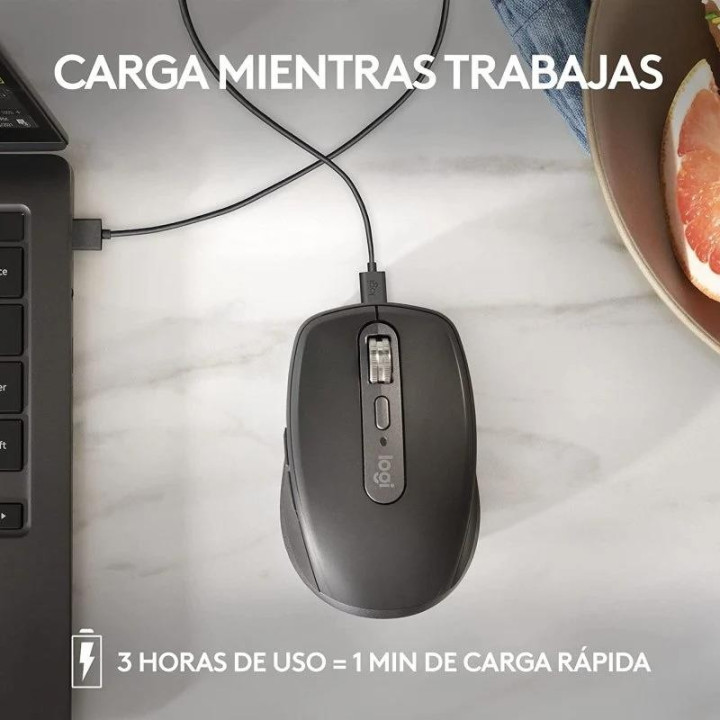 Raton Logitech Mx Anywhere 3S Wireless Bt 8000DPI 6 Botones Black