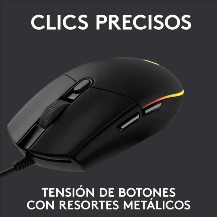 Raton Logitech G203 Lightsync RGB USB Black | InfoChen Canarias