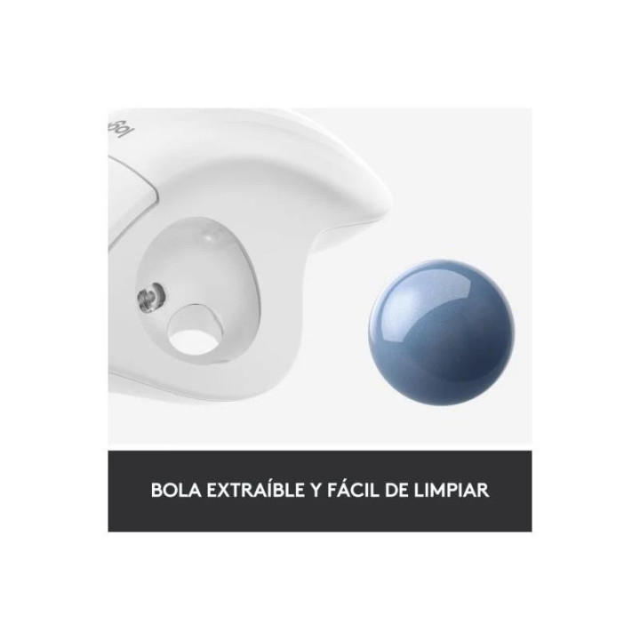 Raton Logitech Ergo M575 Bluetooth & Wireless White | InfoChen