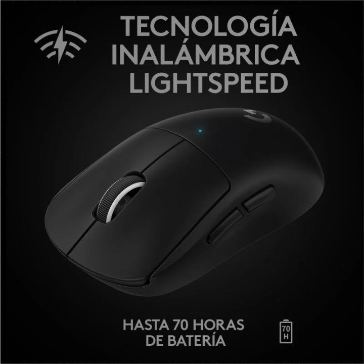 Raton Logitech Pro X Superlight Gaming Wireless Black | InfoChen
