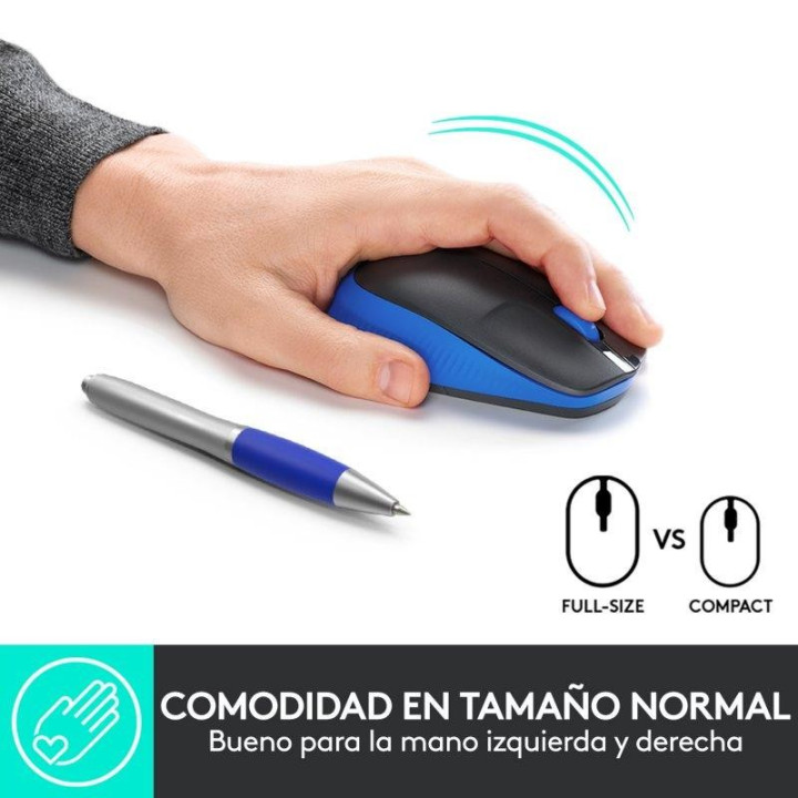 Raton Logitech M190 Wireless Blue | InfoChen Canarias