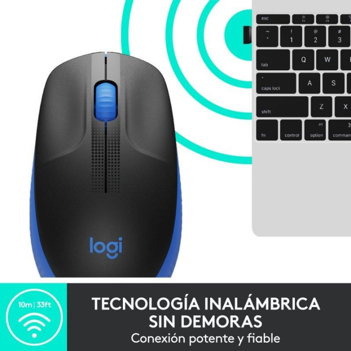 Raton Logitech M190 Wireless Blue | InfoChen Canarias