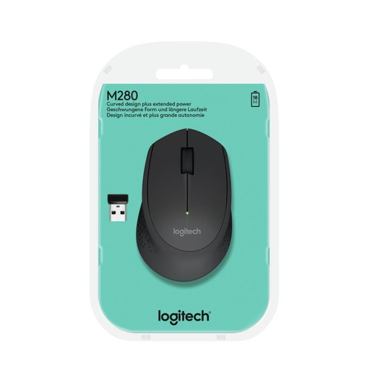 Raton Logitech M280 Wireless Black | InfoChen Canarias