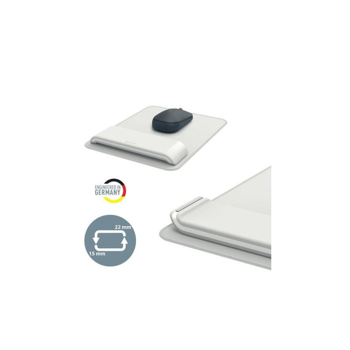 Alfombrilla + Reposamuñeca Teclado Leitz Ergonomico Light Grey |