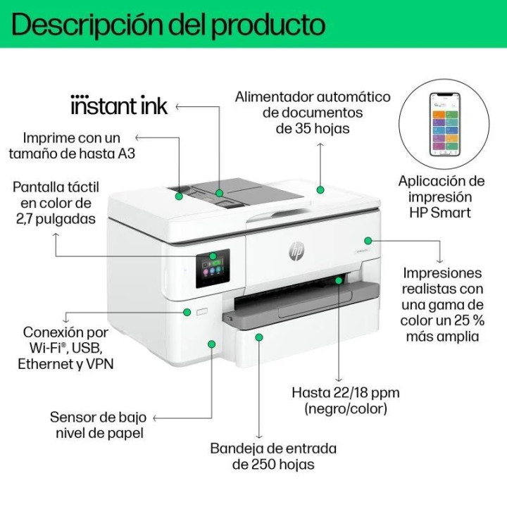 Impresora HP Multifuncion Officejet Pro 9720E | InfoChen Canarias