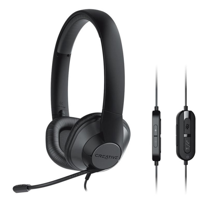 Auriculares + Microfono Creative Chat Max HS-720 USB Black |