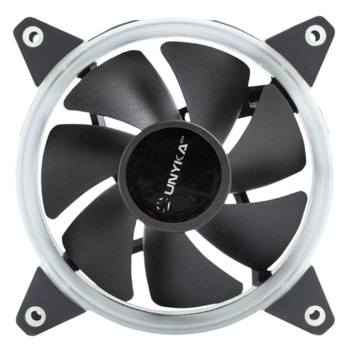 Ventilador 12CM Unykach Candy 20 Adicional Chasis Green Ring LED