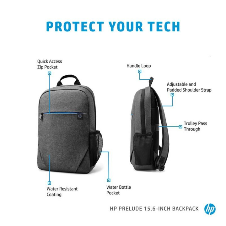Mochila HP Prelude Backpack 15.6 Grey | InfoChen Canarias