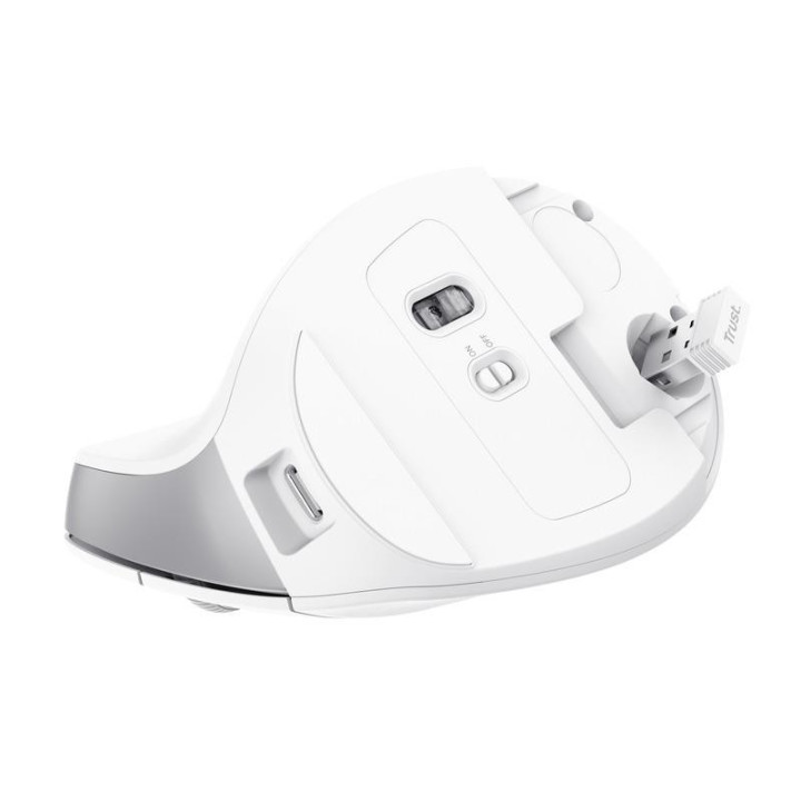 Raton Trust Bayo Ii Ergonomico Eco 2400 Dpi Wireless Recargable