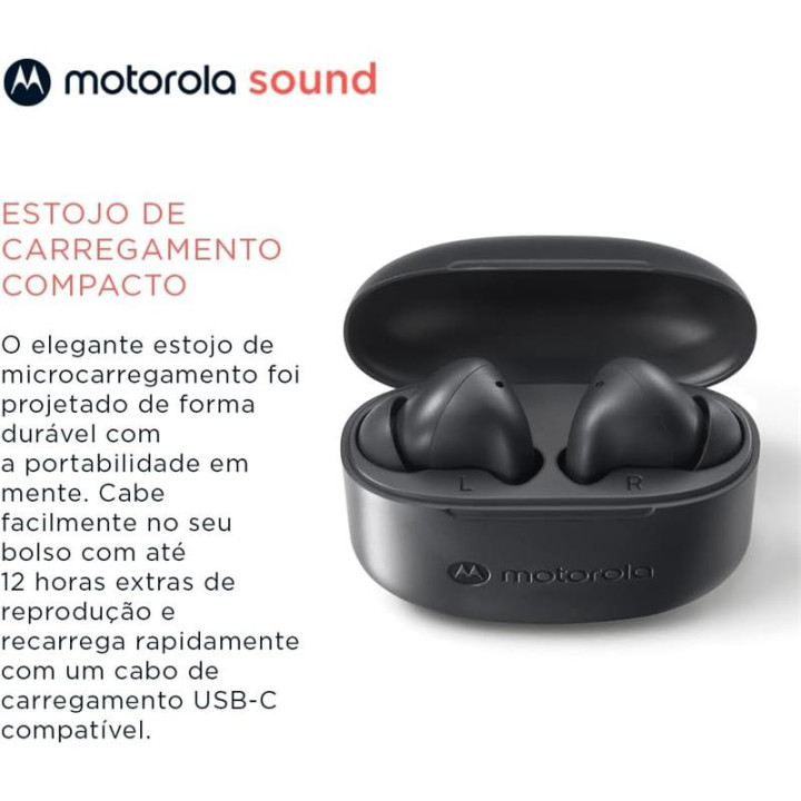 Auriculares Motorola Moto Buds 065 In Ear Anc Bluetooth 5.3 Black