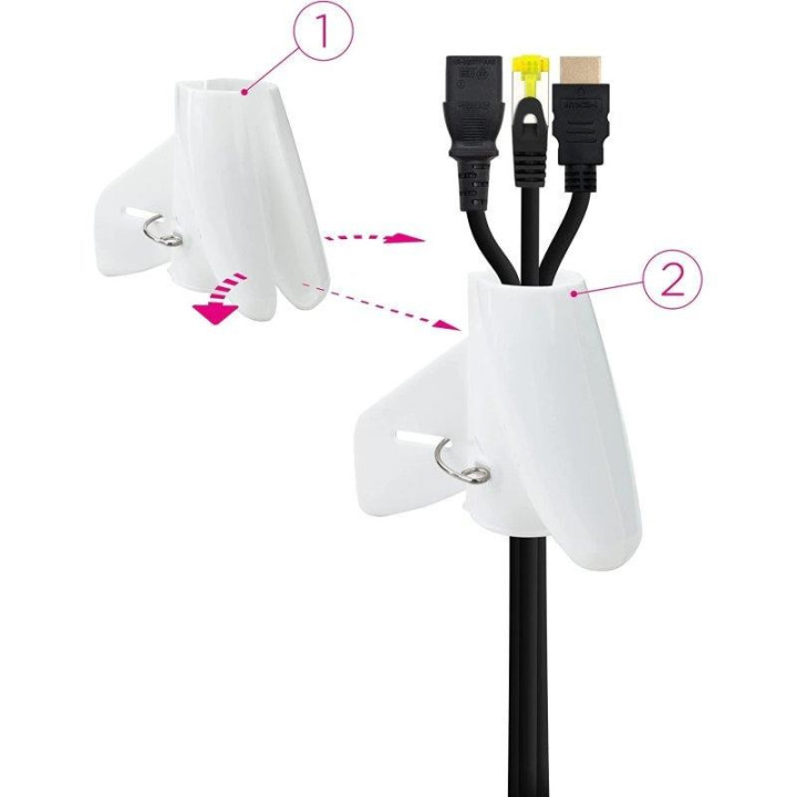 Organizador De Cable Nanocable Flexible 25MM 3M White | InfoChen