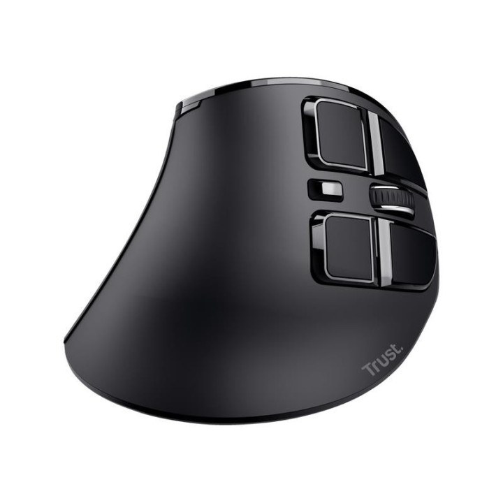 Raton Trust Voxx Ergonomico Wireless 9 Botones Black | InfoChen