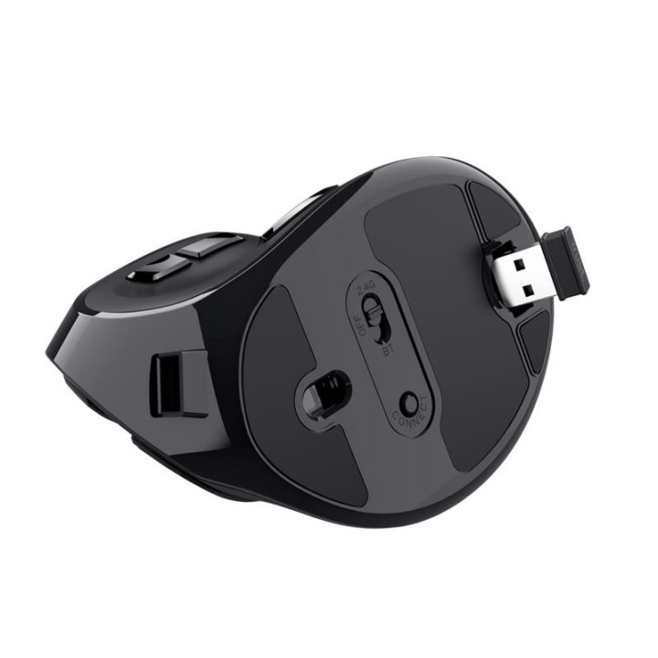 Raton Trust Voxx Ergonomico Wireless 9 Botones Black | InfoChen