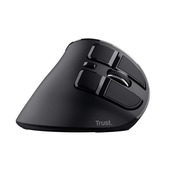 Raton Trust Voxx Ergonomico Wireless 9 Botones Black | InfoChen