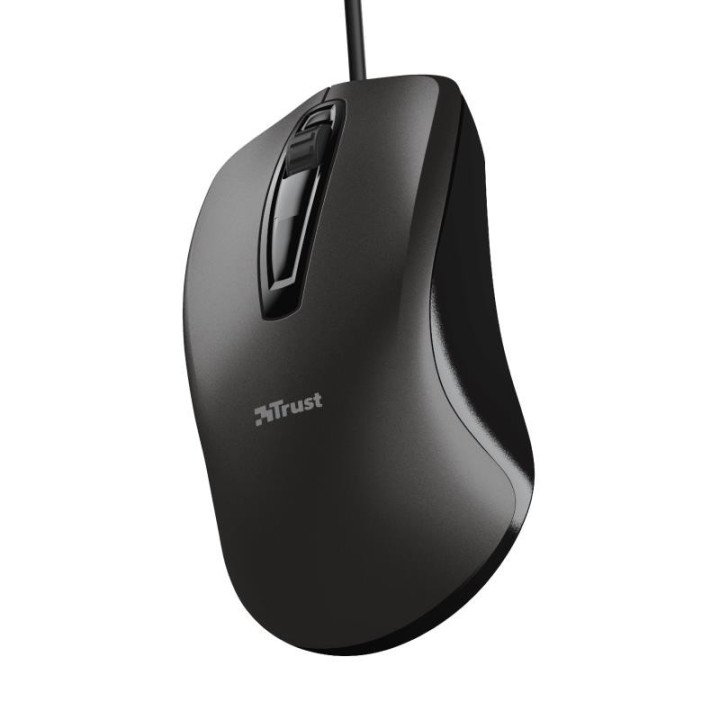 Raton Trust Carve USB Black | InfoChen Canarias