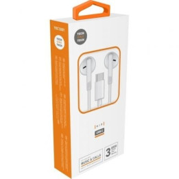 Auriculares + Microfono Tech One Tech Ear USB-C White | InfoChen