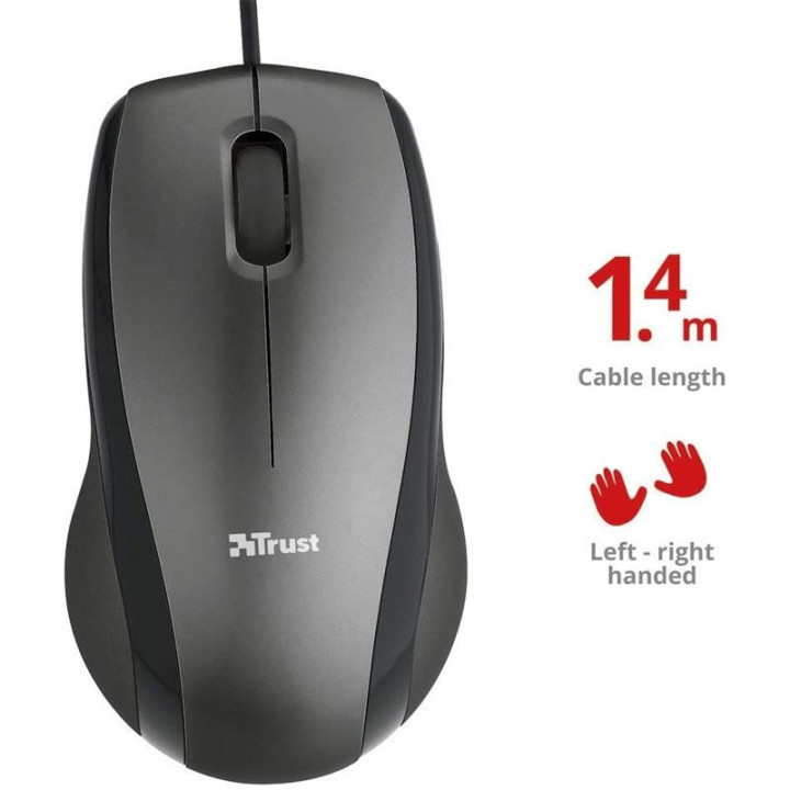Raton Trust Carve USB Black | InfoChen Canarias