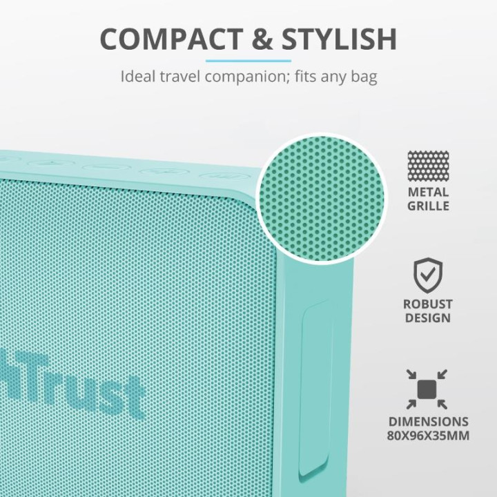 Altavoces Trust Zowy Wireless Bluetooth Mint | InfoChen Canarias