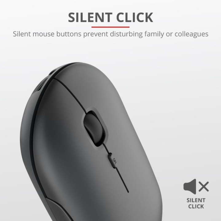 Raton Trust Puck Recargable Wireless Bluetooh Black | InfoChen