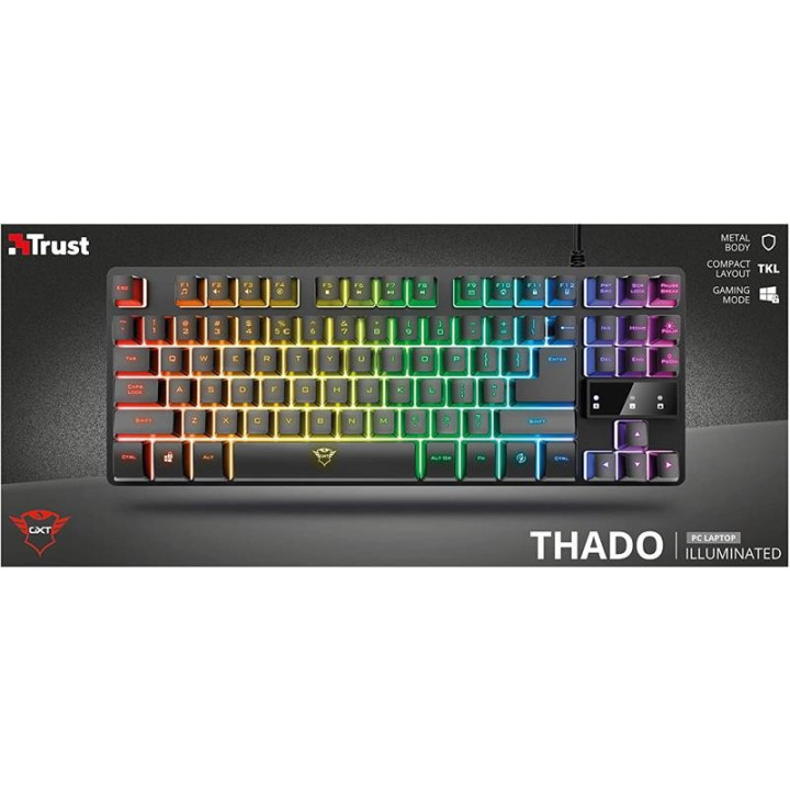 Teclado Trust Gaming Gxt 833 Metalico USB RGB | InfoChen Canarias