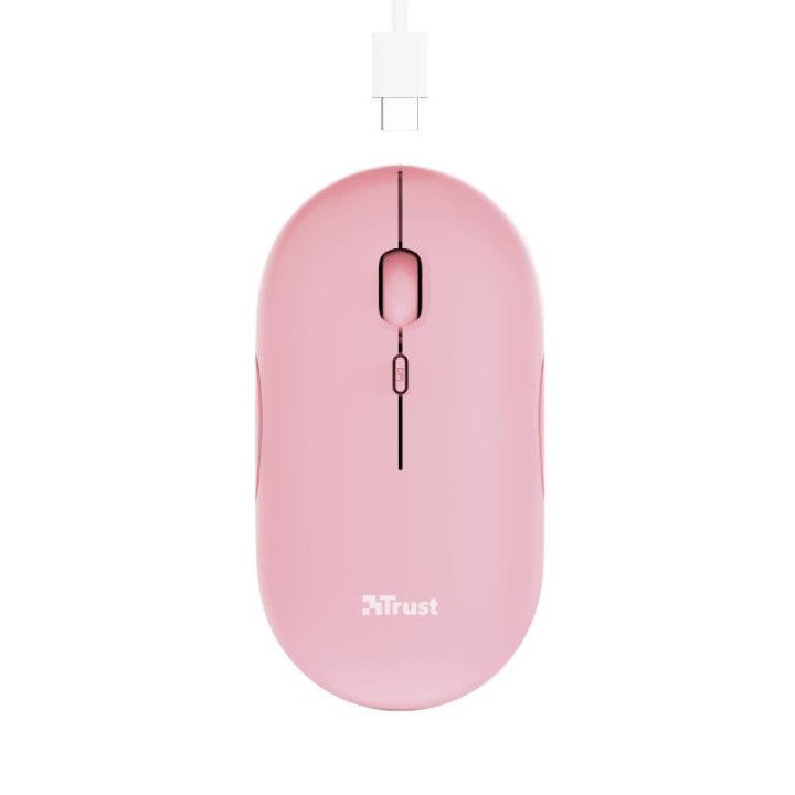 Raton Trust Puck Recargable Wireless Bluetooh Pink | InfoChen