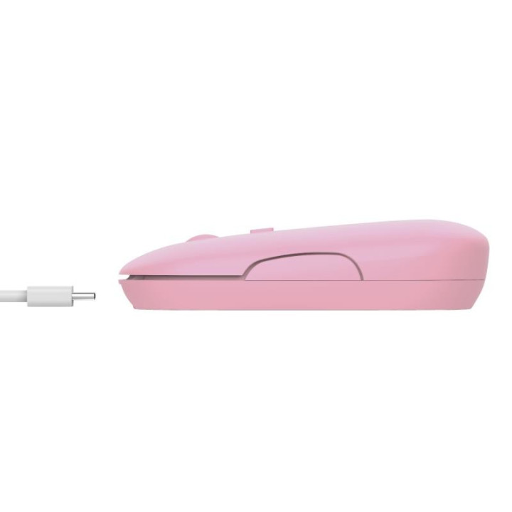 Raton Trust Puck Recargable Wireless Bluetooh Pink | InfoChen