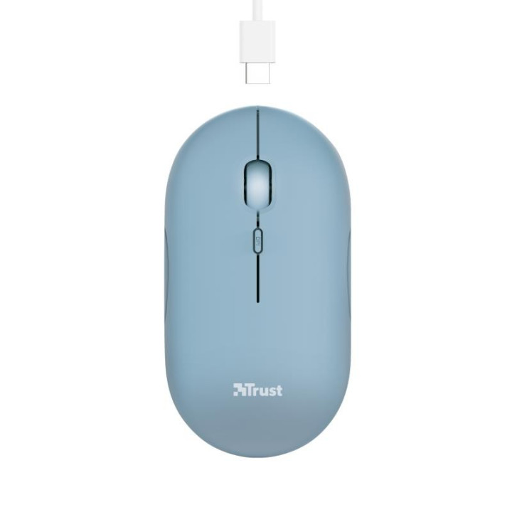 Raton Trust Puck Recargable Wireless Bluetooth Blue | InfoChen