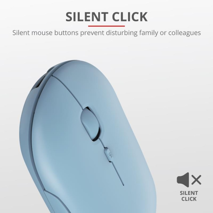 Raton Trust Puck Recargable Wireless Bluetooth Blue | InfoChen