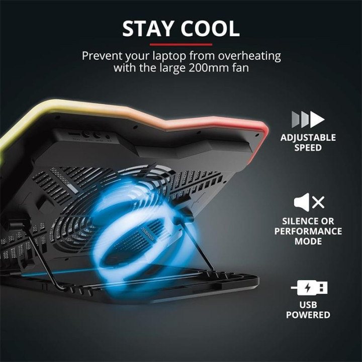 Soporte + Ventilador Trust GXT1126 Aura Refrigeracion RGB |